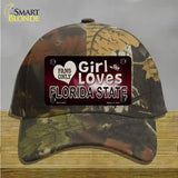 This Girl Loves Florida State Novelty License Plate Hat Cotton / Camoflauge