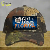 This Girl Loves Florida Novelty License Plate Hat Cotton / Camoflauge