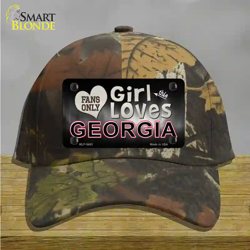 This Girl Loves Georgia Novelty License Plate Hat Cotton / Camoflauge