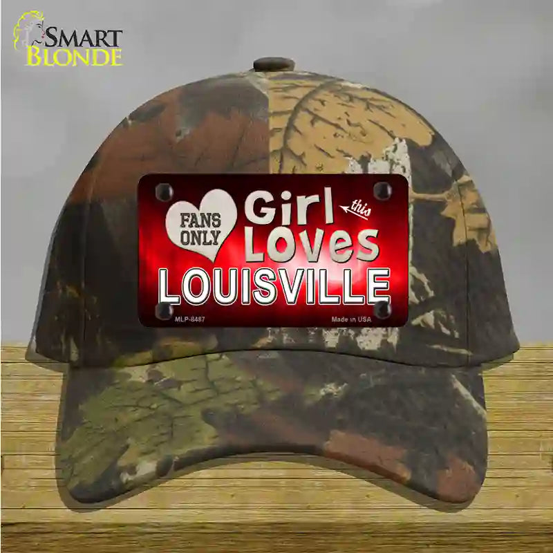 This Girl Loves Louisville Novelty License Plate Hat Cotton / Camoflauge