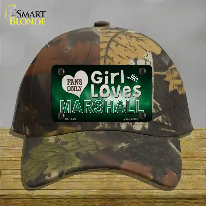 This Girl Loves Marshall Novelty License Plate Hat Cotton / Camoflauge