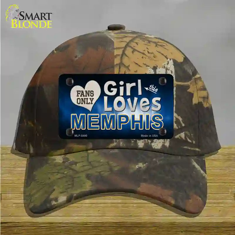 This Girl Loves Memphis Novelty License Plate Hat Cotton / Camoflauge