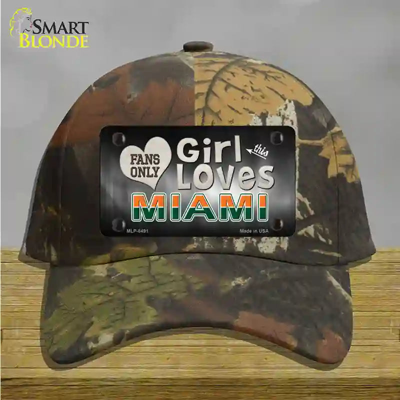 This Girl Loves Miami Novelty License Plate Hat Cotton / Camoflauge