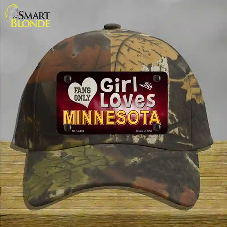 This Girl Loves Minnesota Novelty License Plate Hat Cotton / Camoflauge