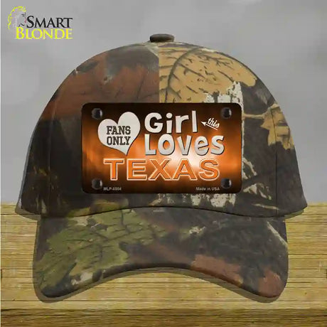 This Girl Loves Texas Novelty License Plate Hat Cotton / Camoflauge