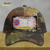 Georgia Rusty State Novelty License Plate Hat Cotton / Camoflauge