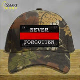 Never Forgotten Thin Red Line Novelty License Plate Hat Cotton / Camoflauge