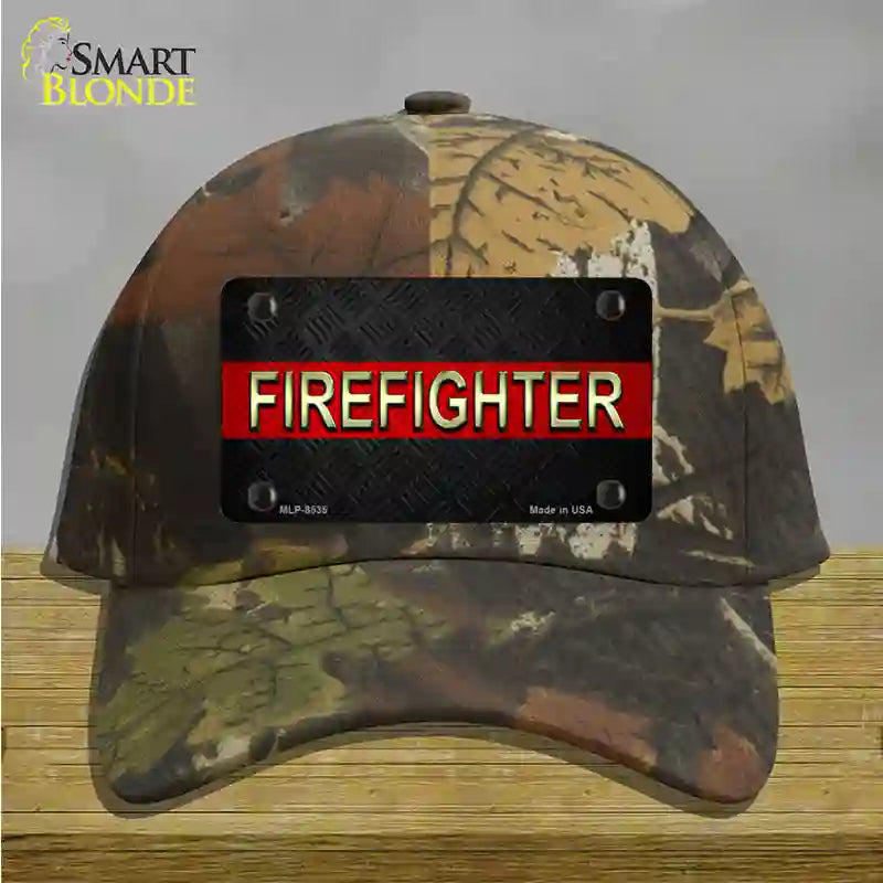 Firefighter Thin Red Line Novelty License Plate Hat Cotton / Camoflauge