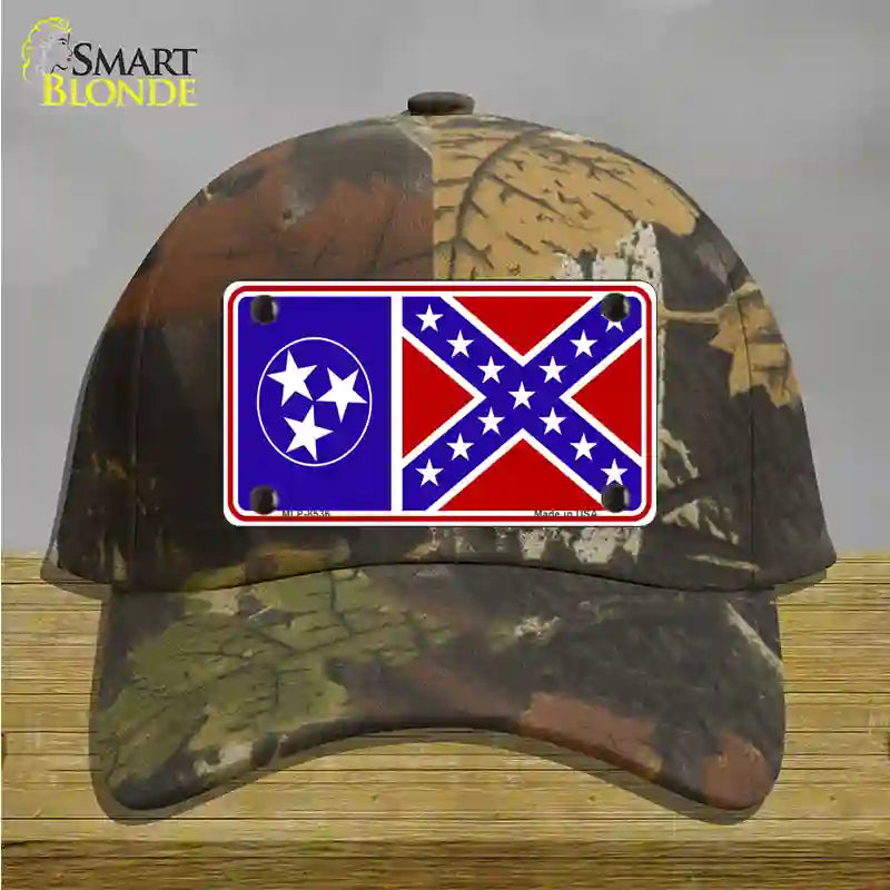 Confederate Flag Tennessee Novelty License Plate Hat Cotton / Camoflauge