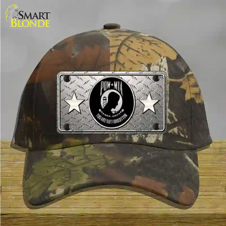 POW MIA Diamond Novelty License Plate Hat Cotton / Camoflauge