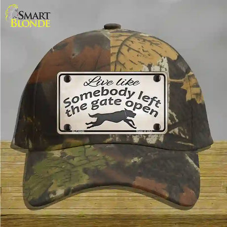 Gate Open Novelty License Plate Hat Cotton / Camoflauge