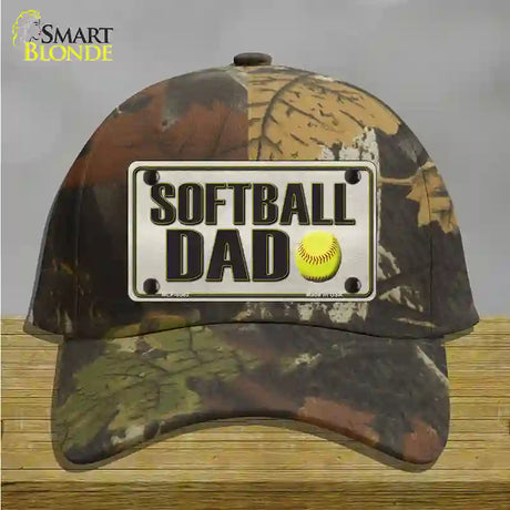 Softball Dad Novelty License Plate Hat Cotton / Camoflauge