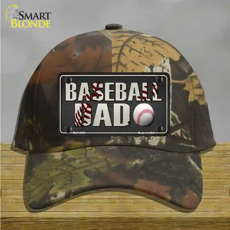 Baseball Dad Novelty License Plate Hat Cotton / Camoflauge