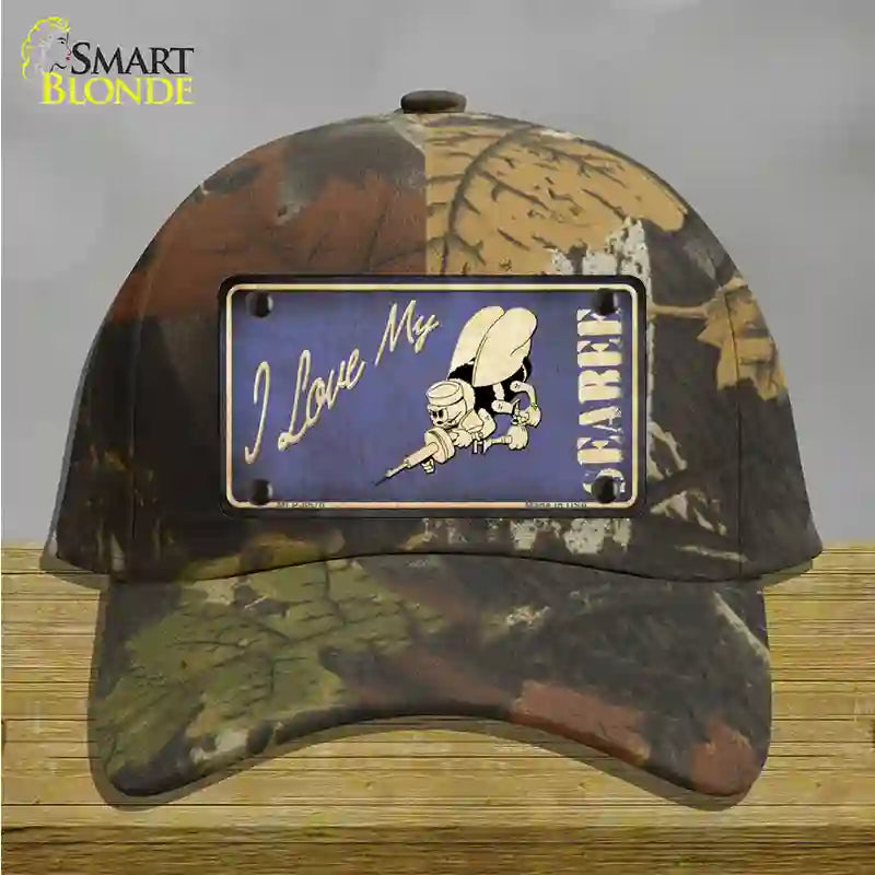 I Love My Seabee Novelty License Plate Hat Cotton / Camoflauge