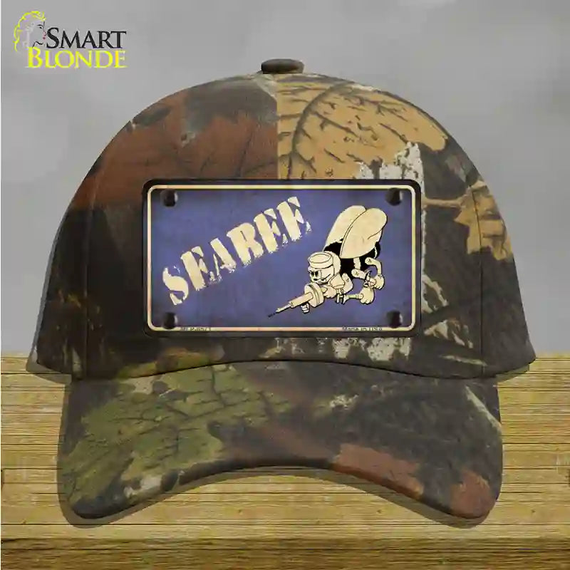 Seabee Novelty License Plate Hat Cotton / Camoflauge