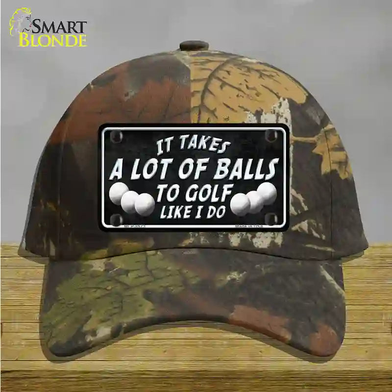 A Lot Of Balls Novelty License Plate Hat Cotton / Camoflauge