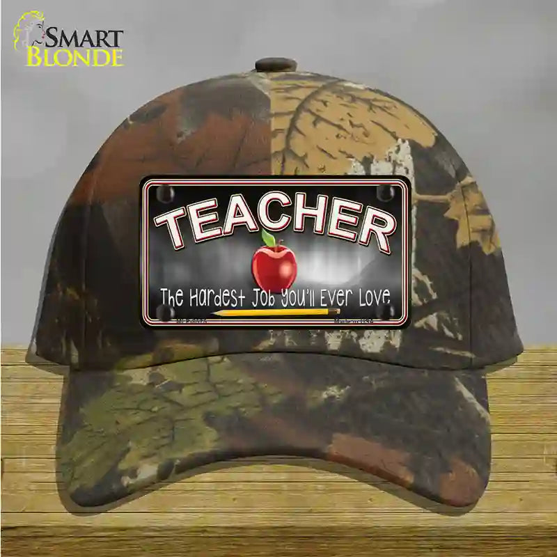 Teacher Novelty License Plate Hat Cotton / Camoflauge