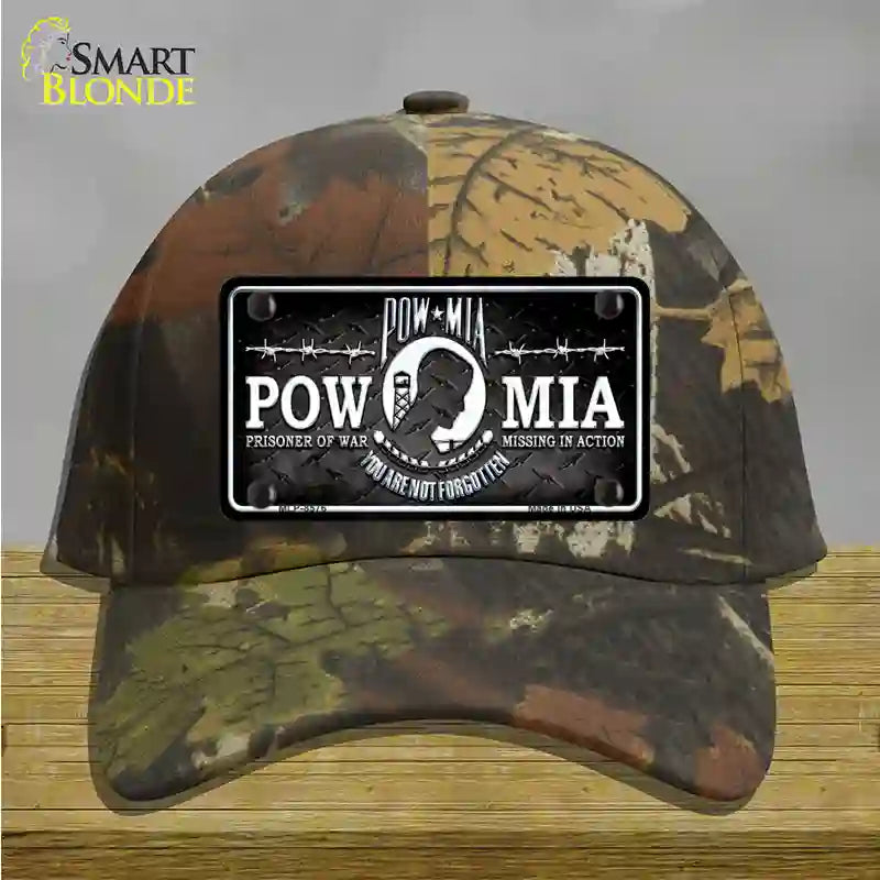 POW MIA Novelty License Plate Hat Cotton / Camoflauge