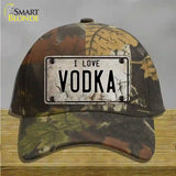 I Love Vodka Novelty License Plate Hat Cotton / Camoflauge