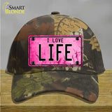 I Love Life Novelty License Plate Hat Cotton / Camoflauge