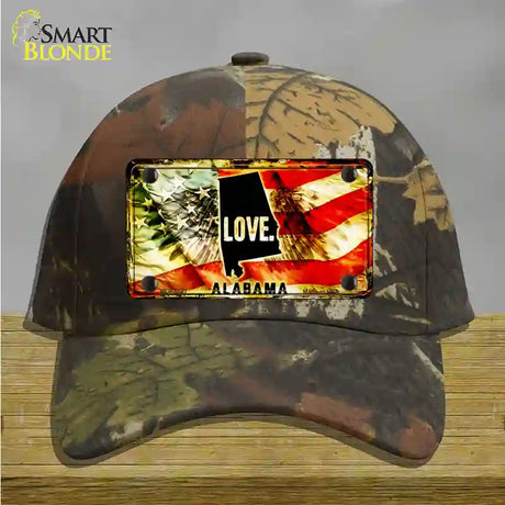 Alabama Love Novelty License Plate Hat Cotton / Camoflauge