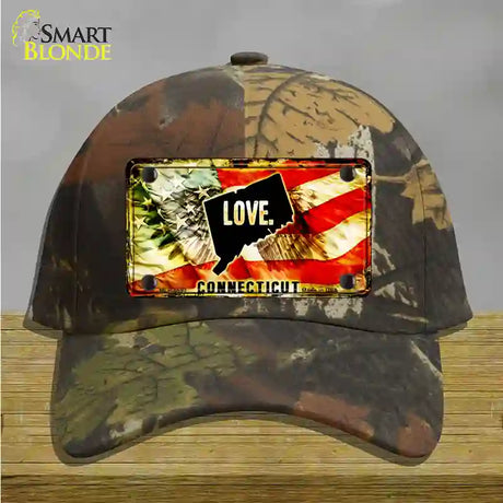 Connecticut Love Novelty License Plate Hat Cotton / Camoflauge