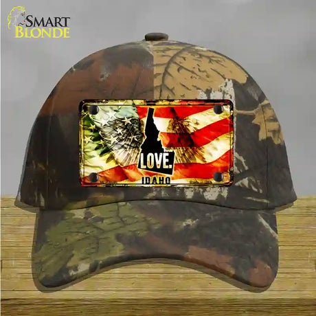 Idaho Love Novelty License Plate Hat Cotton / Camoflauge