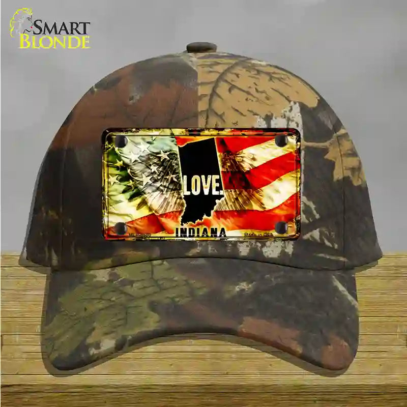 Indiana Love Novelty License Plate Hat Cotton / Camoflauge