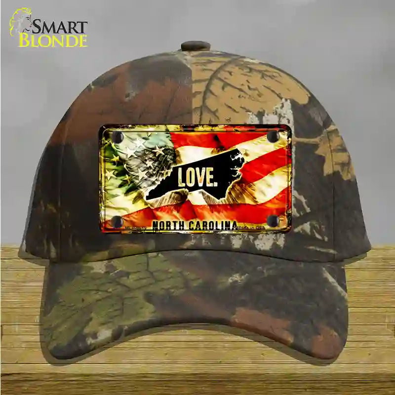 North Carolina Love Novelty License Plate Hat Cotton / Camoflauge