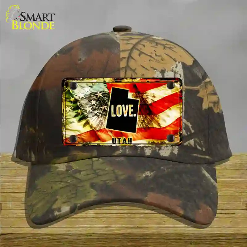 Utah Love Novelty License Plate Hat Cotton / Camoflauge