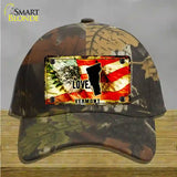 Vermont Love Novelty License Plate Hat Cotton / Camoflauge