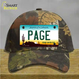 Page Arizona Novelty License Plate Hat Cotton / Camoflauge