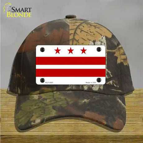 Washington DC Flag Novelty License Plate Hat Cotton / Camoflauge