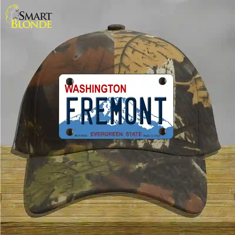 Fremont Washington Novelty License Plate Hat Cotton / Camoflauge