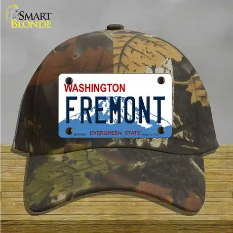 Fremont Washington Novelty License Plate Hat Cotton / Camoflauge