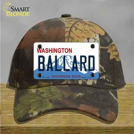 Ballard Washington Novelty License Plate Hat Cotton / Camoflauge