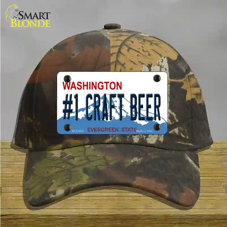 No 1 Craft Beer Washington Novelty License Plate Hat Cotton / Camoflauge