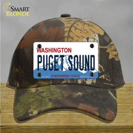 Puget Sound Washington Novelty License Plate Hat Cotton / Camoflauge