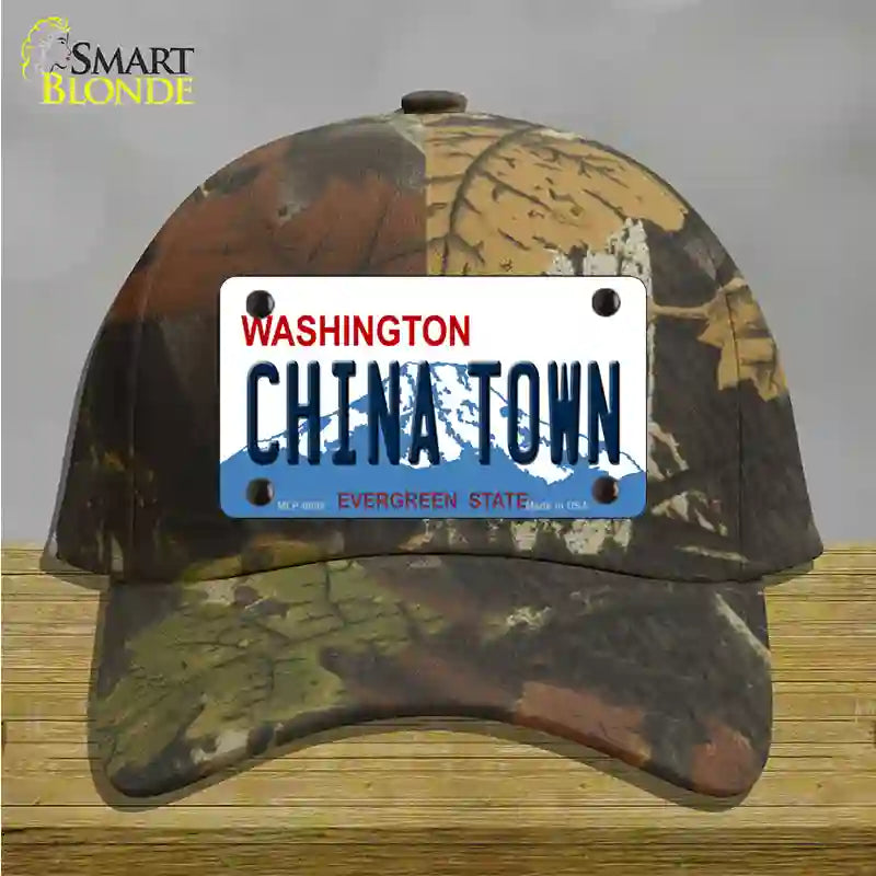 China Town Washington Novelty License Plate Hat Cotton / Camoflauge