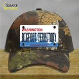 Bigfoot Territory Washington Novelty License Plate Hat Cotton / Camoflauge