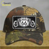 Route 66 With Bikes Novelty License Plate Hat Cotton / Camoflauge