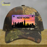 New York Silhouette Novelty License Plate Hat Cotton / Camoflauge