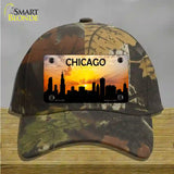 Chicago Silhouette Novelty License Plate Hat Cotton / Camoflauge