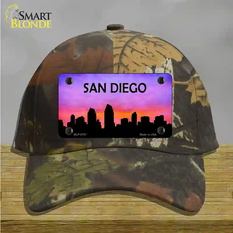 San Diego Silhouette Novelty License Plate Hat Cotton / Camoflauge