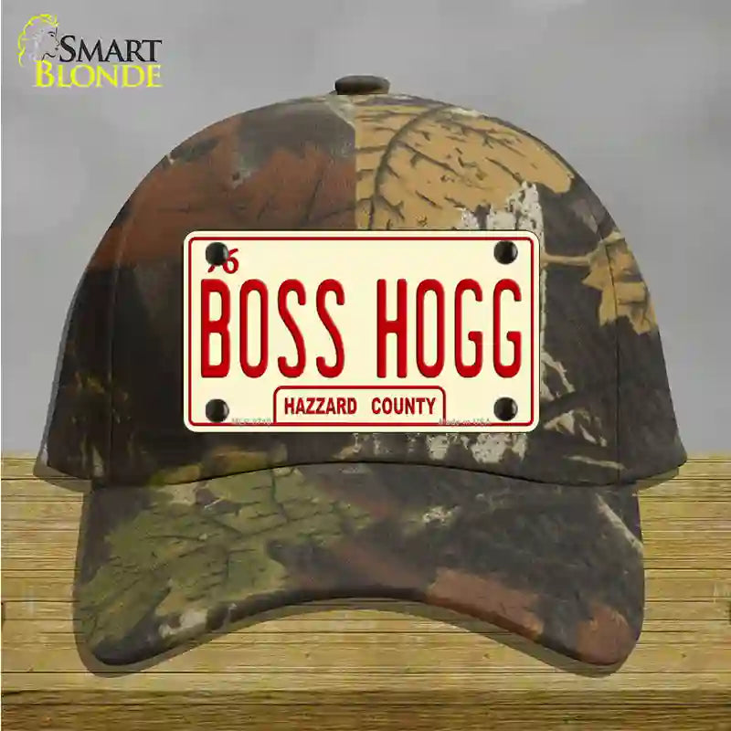 Boss Hogg Hazzard County Novelty License Plate Hat Cotton / Camoflauge