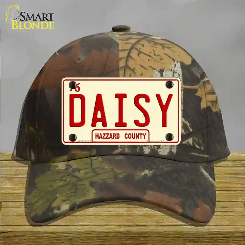 Daisy Novelty License Plate Hat Cotton / Camoflauge