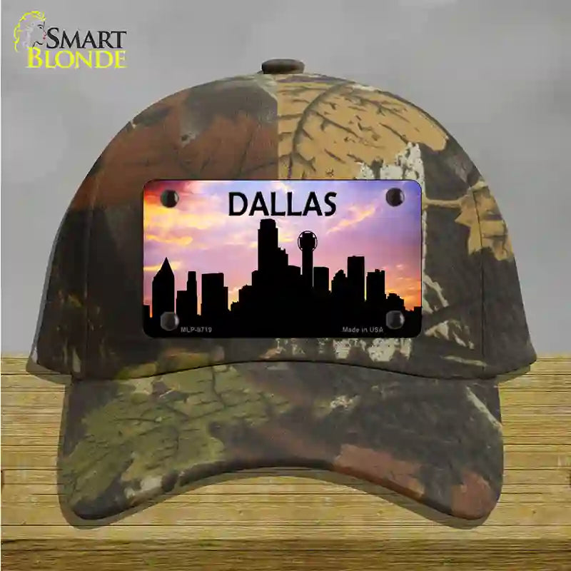 Dallas Silhouette Novelty License Plate Hat Cotton / Camoflauge