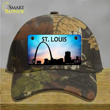 St Louis Silhouette Novelty License Plate Hat Cotton / Camoflauge