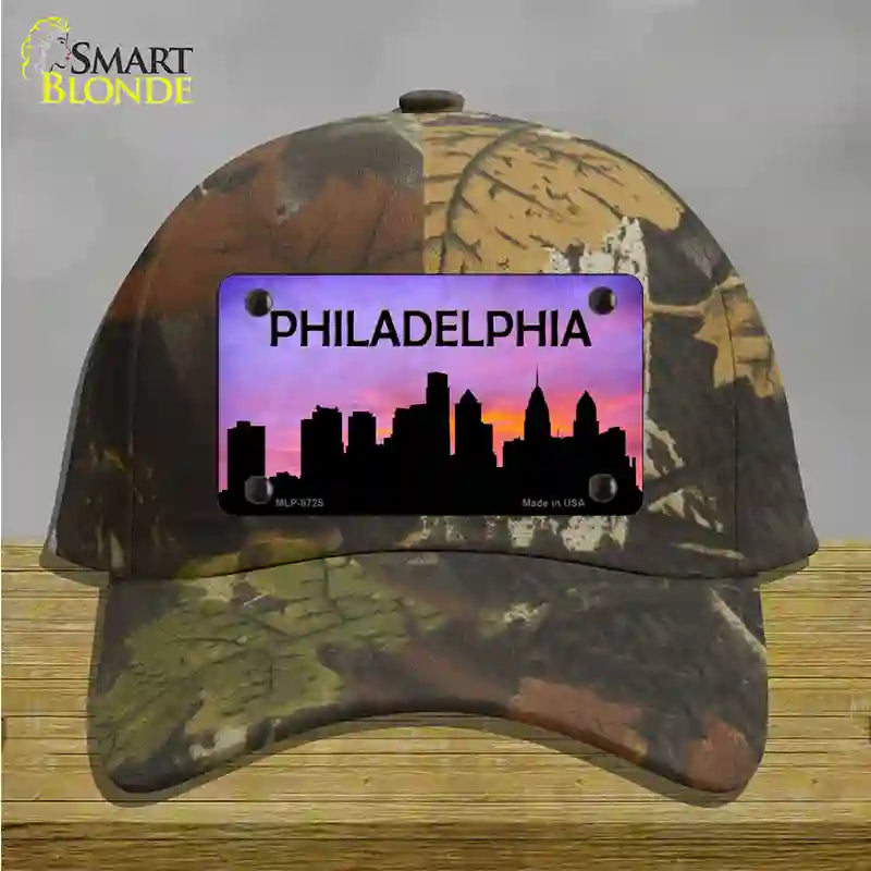 Philadelphia Silhouette Novelty License Plate Hat Cotton / Camoflauge