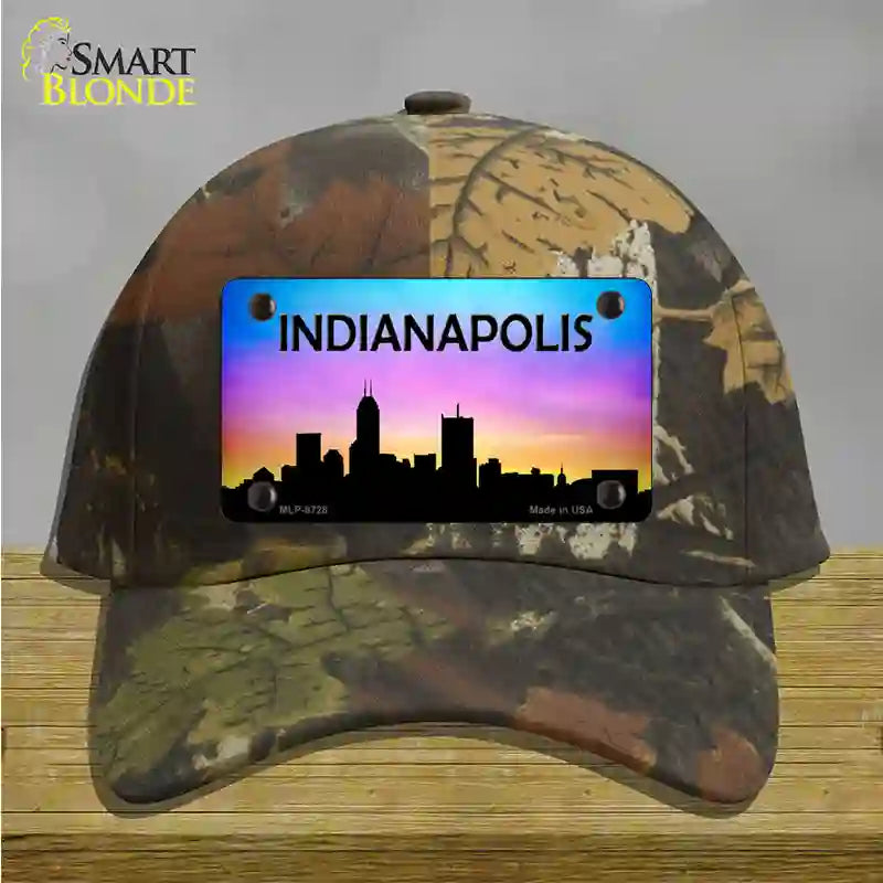 Indianapolis Silhouette Novelty License Plate Hat Cotton / Camoflauge